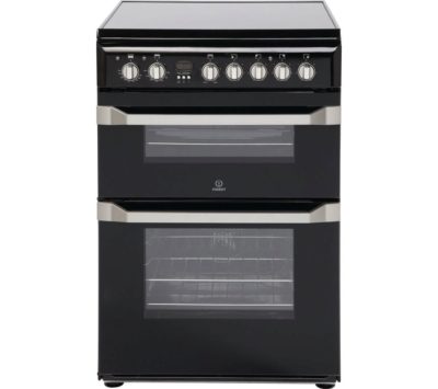 INDESIT  ID60C2KS 60 cm Electric Ceramic Cooker - Black & Stainless Steel